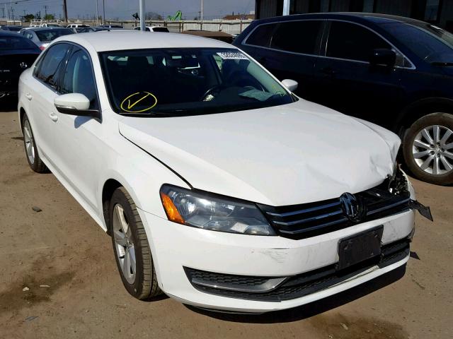 1VWBP7A36DC051767 - 2013 VOLKSWAGEN PASSAT SE WHITE photo 1