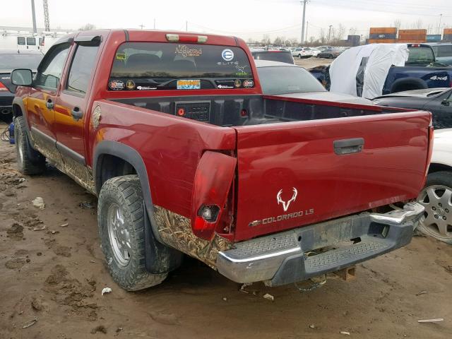 1GCDT136458229112 - 2005 CHEVROLET COLORADO MAROON photo 3