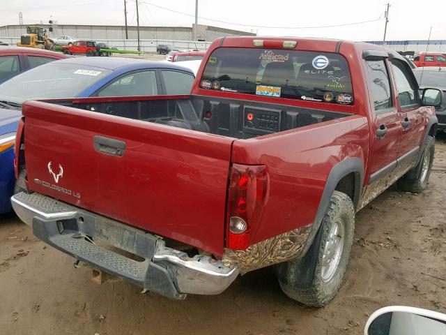 1GCDT136458229112 - 2005 CHEVROLET COLORADO MAROON photo 4