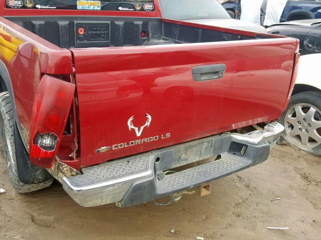 1GCDT136458229112 - 2005 CHEVROLET COLORADO MAROON photo 9