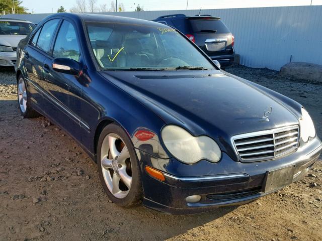 WDBRF40J24F543437 - 2004 MERCEDES-BENZ C 230K SPO BLUE photo 1