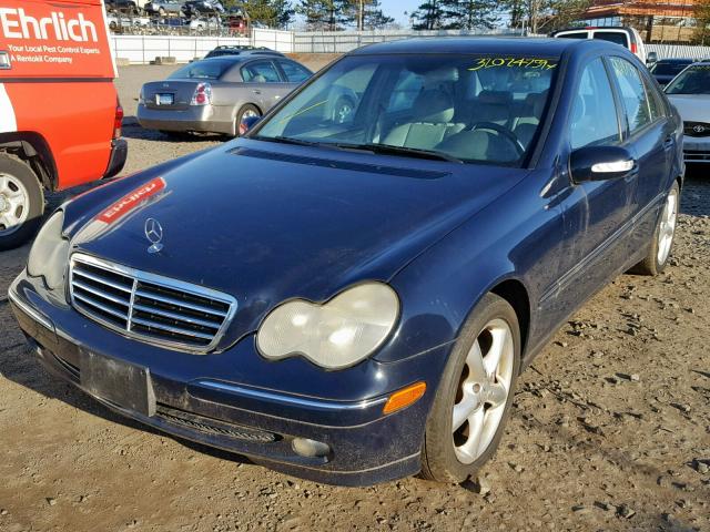 WDBRF40J24F543437 - 2004 MERCEDES-BENZ C 230K SPO BLUE photo 2