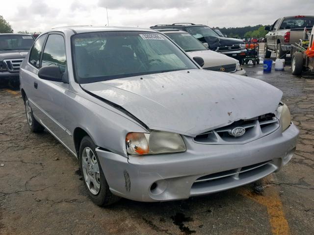 KMHCG35C52U170312 - 2002 HYUNDAI ACCENT GS SILVER photo 1