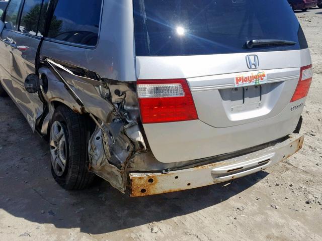 5FNRL38415B032133 - 2005 HONDA ODYSSEY EX GRAY photo 9