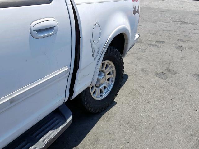 1FTRW08LX1KE88920 - 2001 FORD F150 SUPER WHITE photo 9