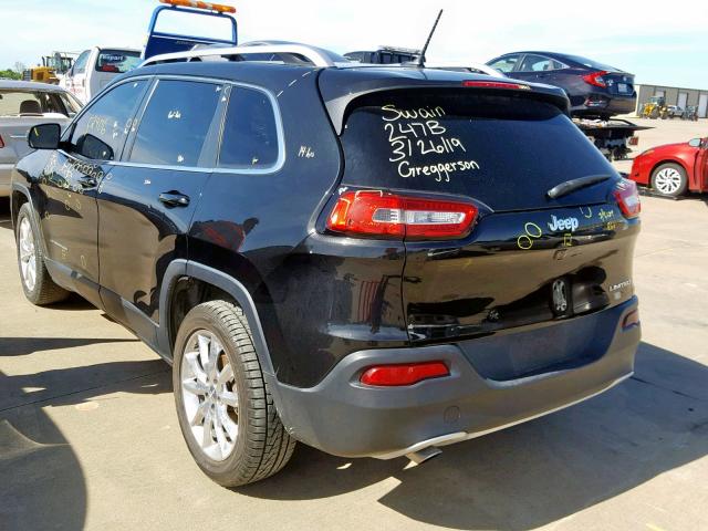 1C4PJLDB6EW132984 - 2014 JEEP CHEROKEE L BLACK photo 3