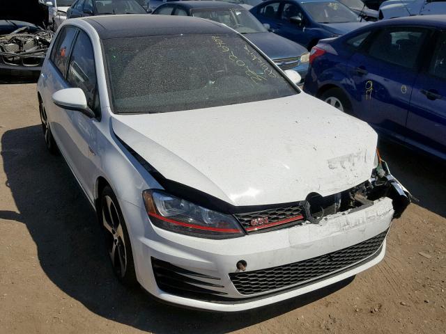 3VW547AU9HM012867 - 2017 VOLKSWAGEN GTI SPORT WHITE photo 1