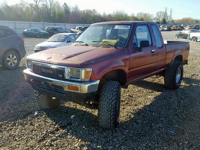 JT4VN13D1M5054928 - 1991 TOYOTA PICKUP 1/2 RED photo 2