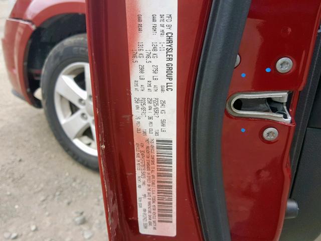 3D4PH1FG7BT515023 - 2011 DODGE JOURNEY MA RED photo 10