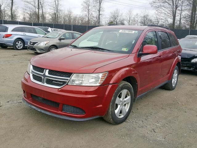 3D4PH1FG7BT515023 - 2011 DODGE JOURNEY MA RED photo 2