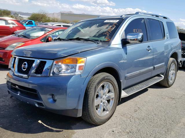 5N1BA0NE4AN620926 - 2010 NISSAN ARMADA PLA BLUE photo 2