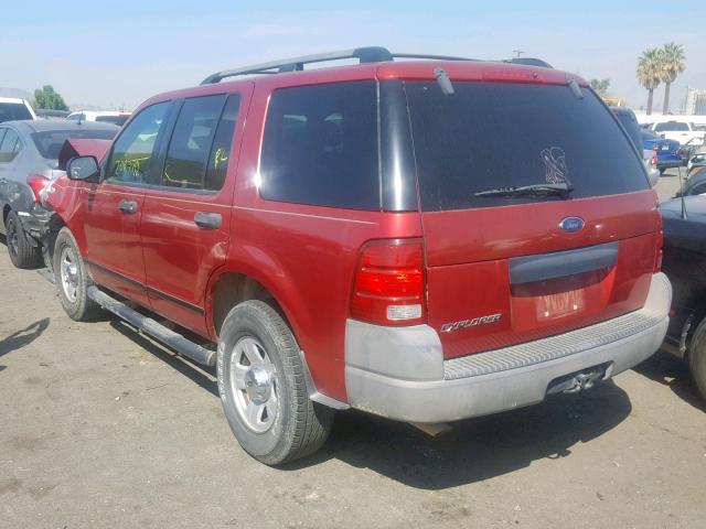 1FMZU62K03ZA39454 - 2003 FORD EXPLORER X RED photo 3