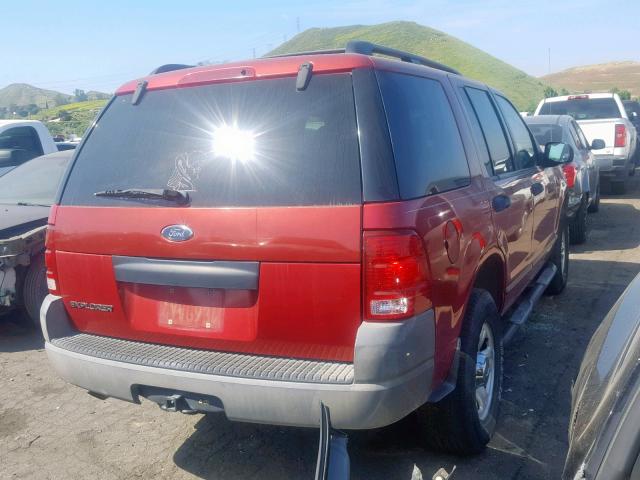 1FMZU62K03ZA39454 - 2003 FORD EXPLORER X RED photo 4
