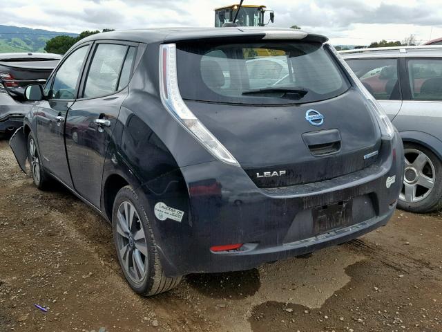 1N4AZ0CP7DC401140 - 2013 NISSAN LEAF S BLACK photo 3