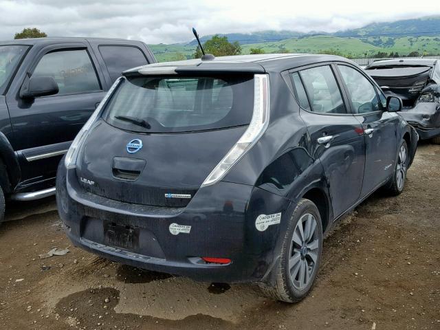 1N4AZ0CP7DC401140 - 2013 NISSAN LEAF S BLACK photo 4