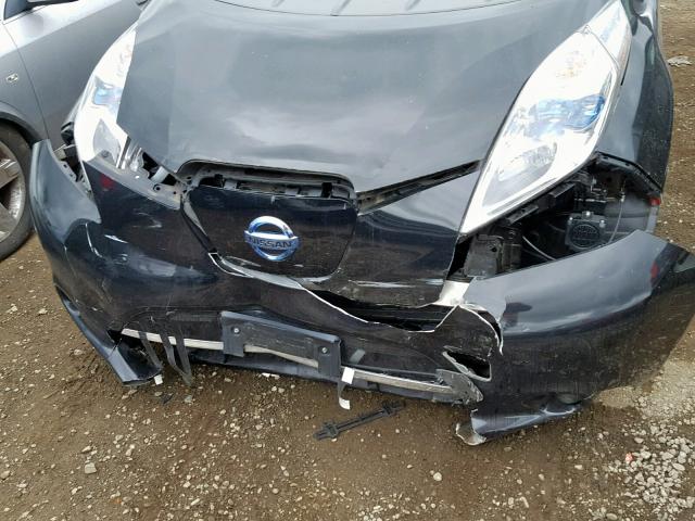 1N4AZ0CP7DC401140 - 2013 NISSAN LEAF S BLACK photo 9