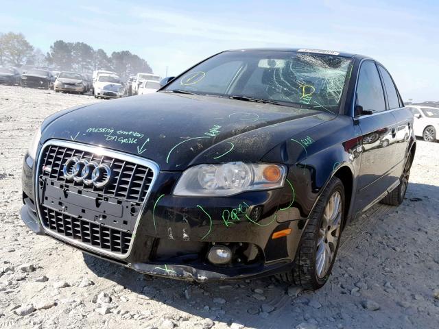 WAUAF78E78A136933 - 2008 AUDI A4 2.0T BLACK photo 2