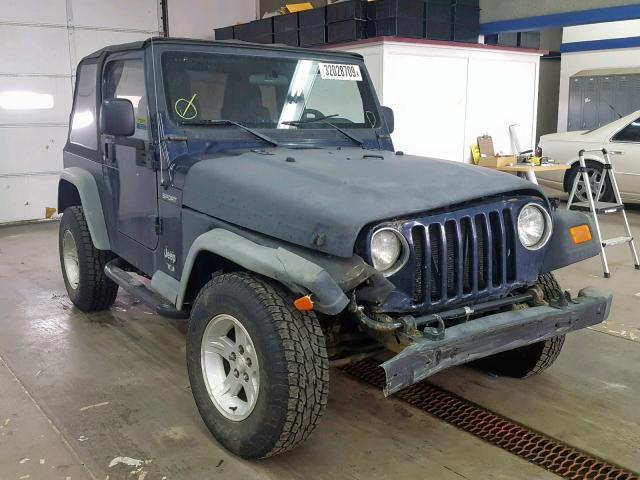 1J4FA49S16P775226 - 2006 JEEP WRANGLER / BLUE photo 1