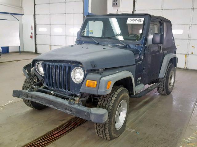 1J4FA49S16P775226 - 2006 JEEP WRANGLER / BLUE photo 2