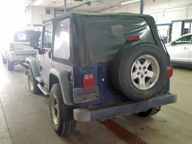 1J4FA49S16P775226 - 2006 JEEP WRANGLER / BLUE photo 3