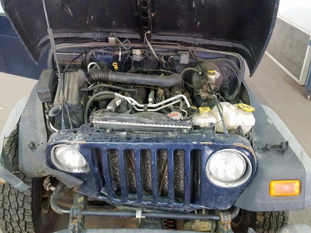 1J4FA49S16P775226 - 2006 JEEP WRANGLER / BLUE photo 7