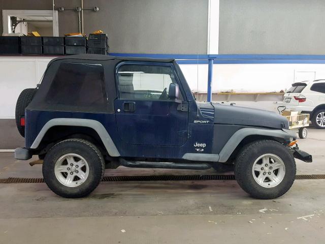 1J4FA49S16P775226 - 2006 JEEP WRANGLER / BLUE photo 9