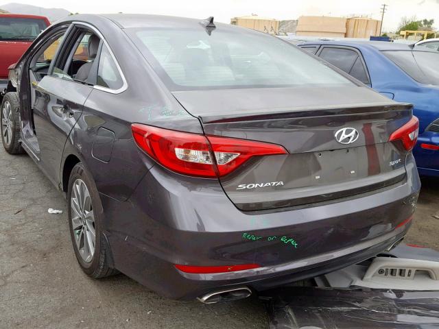 5NPE34AF0HH591677 - 2017 HYUNDAI SONATA SPO BROWN photo 3