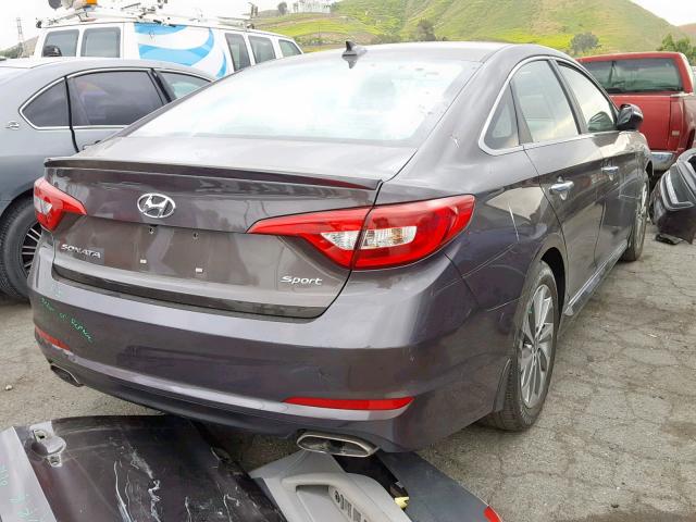 5NPE34AF0HH591677 - 2017 HYUNDAI SONATA SPO BROWN photo 4