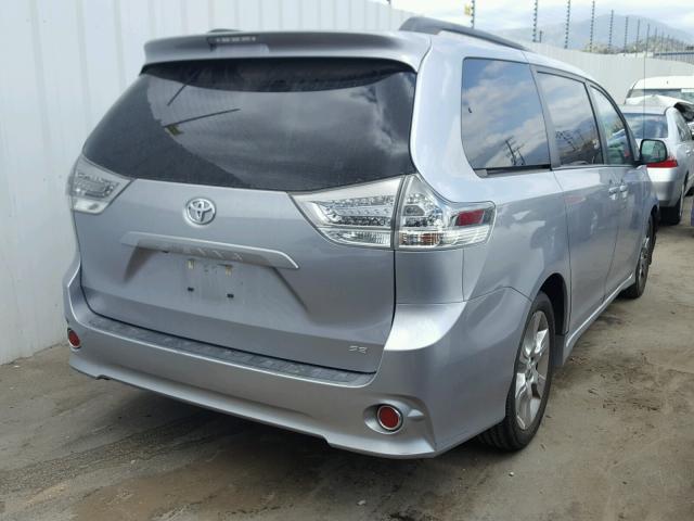 5TDXK3DC7CS261965 - 2012 TOYOTA SIENNA SPO SILVER photo 4