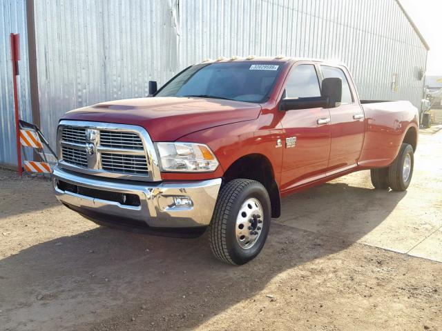 3D73Y4CL6AG139720 - 2010 DODGE RAM 3500 RED photo 2