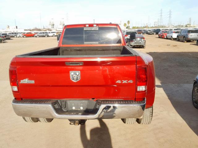 3D73Y4CL6AG139720 - 2010 DODGE RAM 3500 RED photo 9