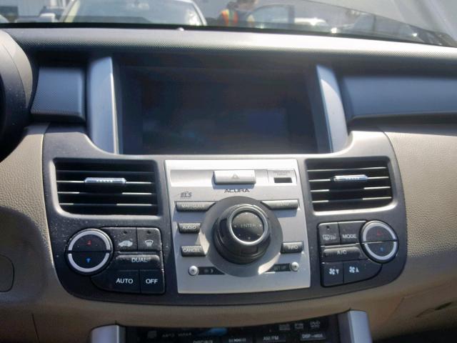 5J8TB18558A009961 - 2008 ACURA RDX TECHNO GRAY photo 9