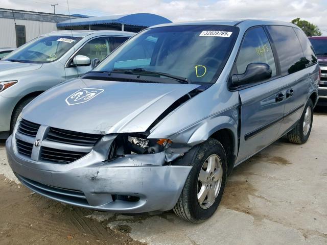 1D4GP45R36B540290 - 2006 DODGE CARAVAN SX BLUE photo 2