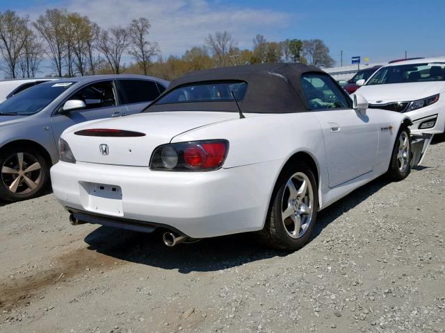 JHMAP11443T000253 - 2003 HONDA S2000 WHITE photo 4