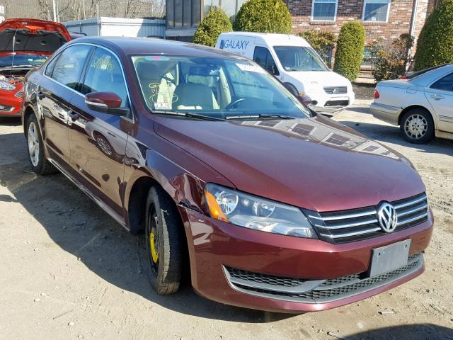 1VWBP7A30DC113194 - 2013 VOLKSWAGEN PASSAT SE RED photo 1