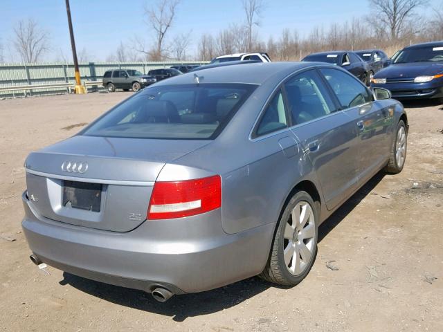 WAUDH74F57N007604 - 2007 AUDI A6 3.2 QUA GRAY photo 4