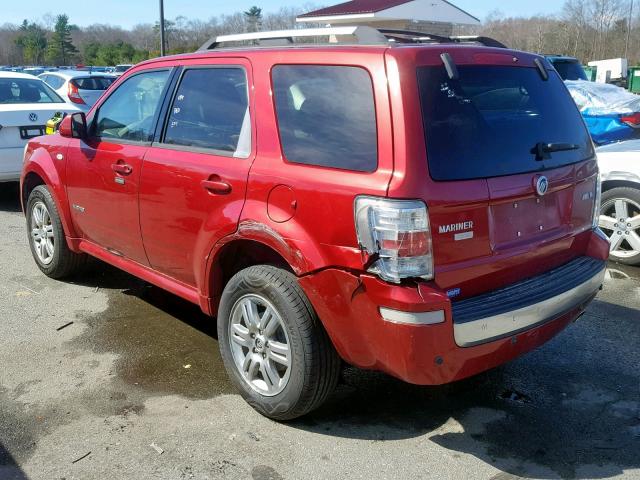 4M2CU97168KJ37281 - 2008 MERCURY MARINER PR RED photo 3