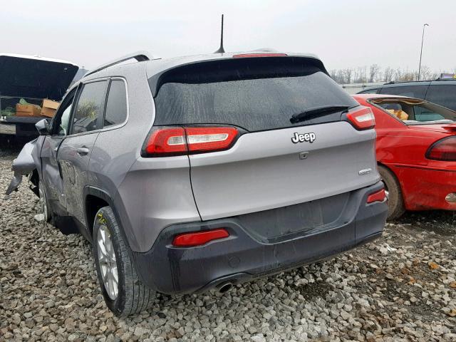 1C4PJLCB2JD537361 - 2018 JEEP CHEROKEE L GRAY photo 3