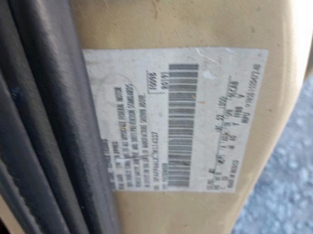 3FAFP66LXYM114337 - 2000 FORD CONTOUR SE TAN photo 10