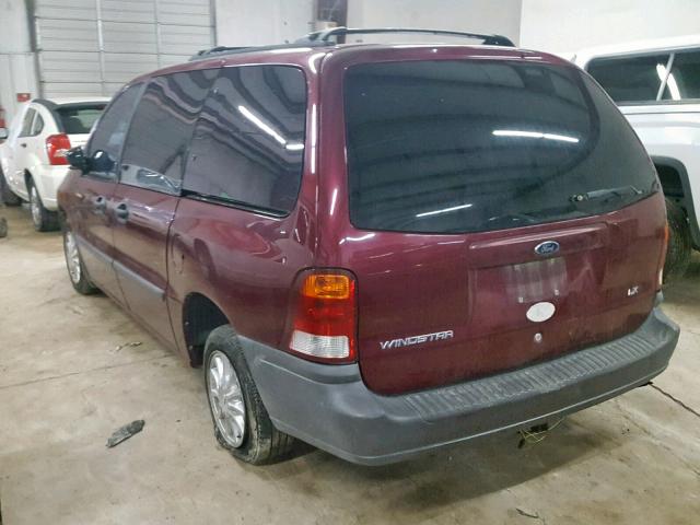 2FMZA514XXBB04972 - 1999 FORD WINDSTAR L MAROON photo 3