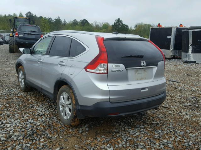 JHLRM3H72CC000523 - 2012 HONDA CR-V EXL SILVER photo 3