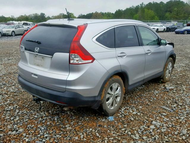 JHLRM3H72CC000523 - 2012 HONDA CR-V EXL SILVER photo 4