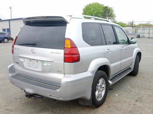 JTJBT20X960101679 - 2006 LEXUS GX 470 SILVER photo 4