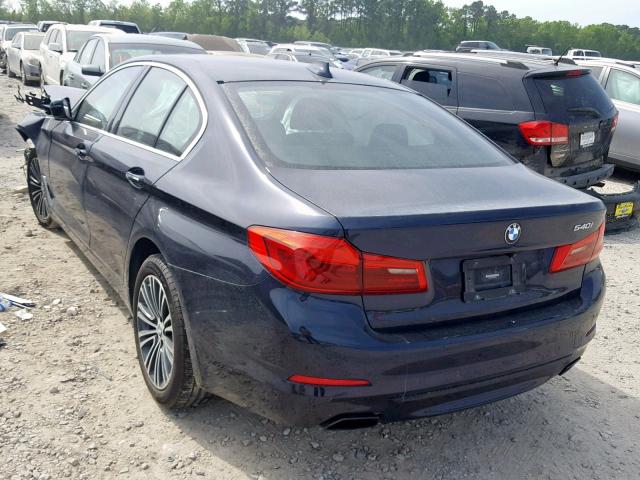 WBAJE5C34HG914180 - 2017 BMW 540 I BLUE photo 3