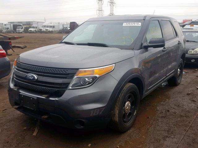 1FM5K8AR3EGC02045 - 2014 FORD EXPLORER P GRAY photo 2