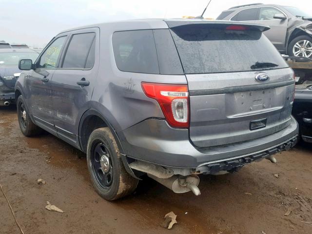 1FM5K8AR3EGC02045 - 2014 FORD EXPLORER P GRAY photo 3