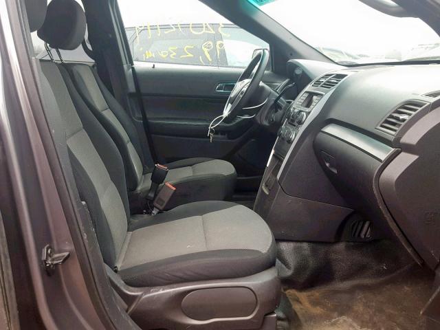 1FM5K8AR3EGC02045 - 2014 FORD EXPLORER P GRAY photo 5