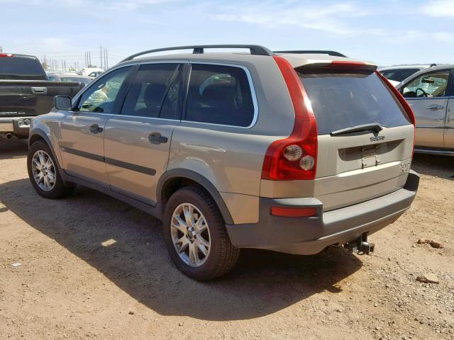 YV1CZ91H641080104 - 2004 VOLVO XC90 T6 BEIGE photo 3