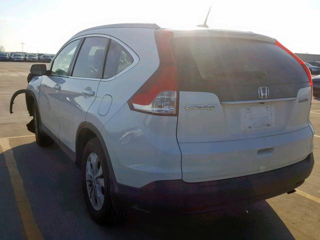 5J6RM4H72CL017660 - 2012 HONDA CR-V EXL WHITE photo 3