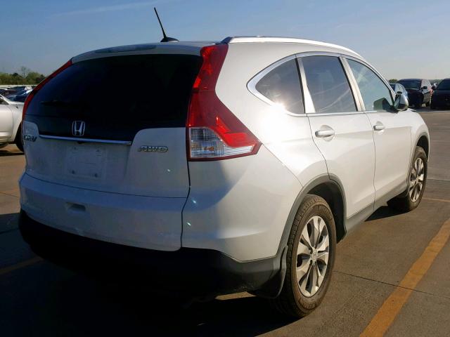 5J6RM4H72CL017660 - 2012 HONDA CR-V EXL WHITE photo 4